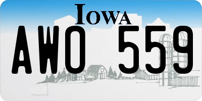 IA license plate AWO559