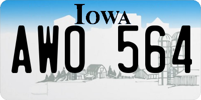 IA license plate AWO564