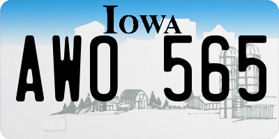 IA license plate AWO565