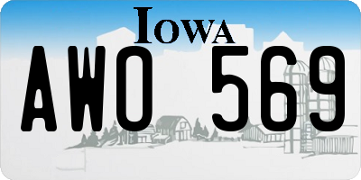 IA license plate AWO569