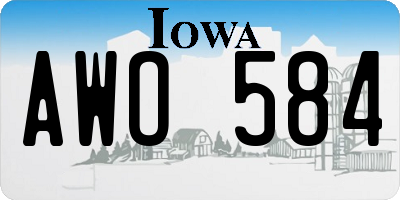 IA license plate AWO584