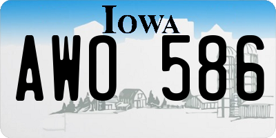 IA license plate AWO586