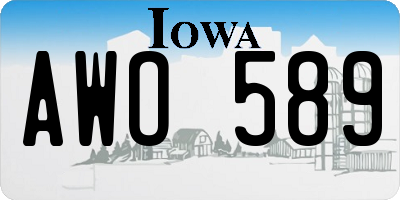 IA license plate AWO589