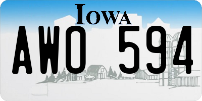 IA license plate AWO594