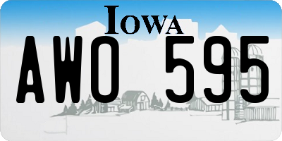 IA license plate AWO595