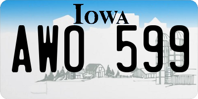 IA license plate AWO599