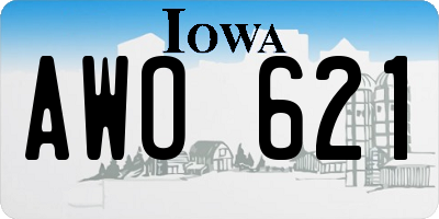 IA license plate AWO621