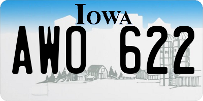 IA license plate AWO622