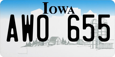 IA license plate AWO655
