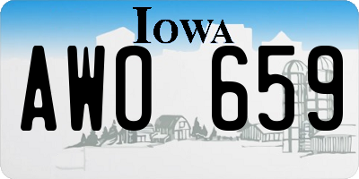 IA license plate AWO659