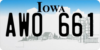 IA license plate AWO661