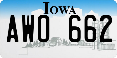 IA license plate AWO662
