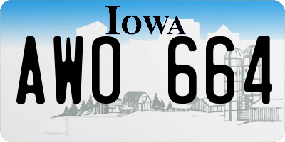 IA license plate AWO664