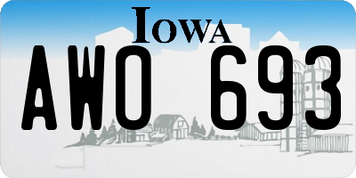 IA license plate AWO693