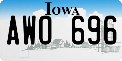 IA license plate AWO696