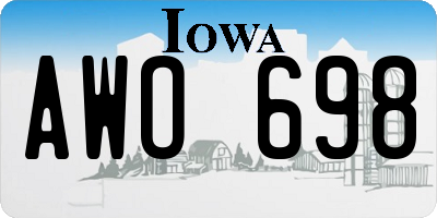 IA license plate AWO698