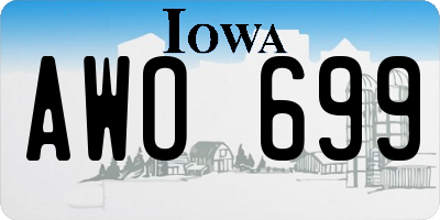 IA license plate AWO699
