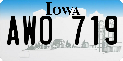 IA license plate AWO719