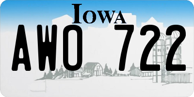 IA license plate AWO722