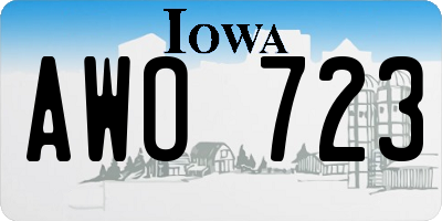 IA license plate AWO723