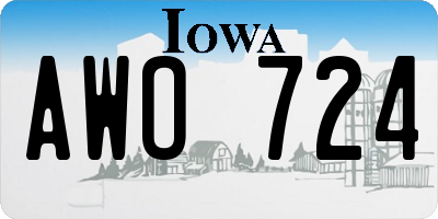 IA license plate AWO724