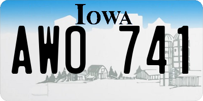 IA license plate AWO741