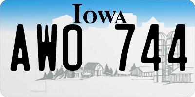 IA license plate AWO744