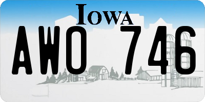 IA license plate AWO746