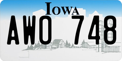 IA license plate AWO748