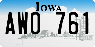 IA license plate AWO761