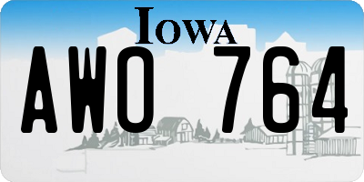 IA license plate AWO764