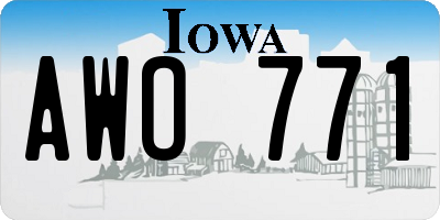 IA license plate AWO771