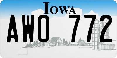 IA license plate AWO772