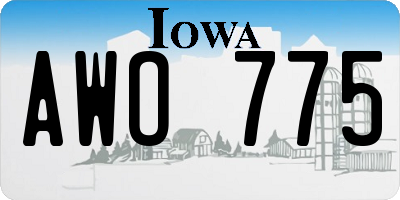 IA license plate AWO775