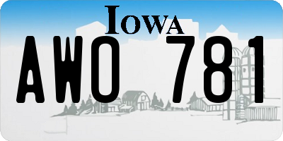 IA license plate AWO781