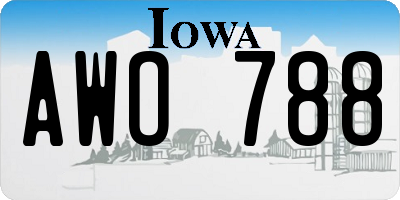 IA license plate AWO788