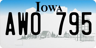 IA license plate AWO795