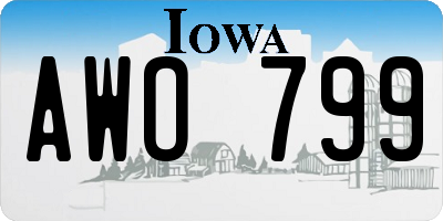IA license plate AWO799