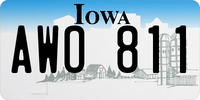 IA license plate AWO811