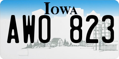 IA license plate AWO823