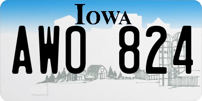 IA license plate AWO824