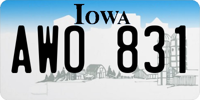 IA license plate AWO831