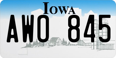 IA license plate AWO845
