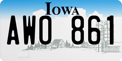 IA license plate AWO861