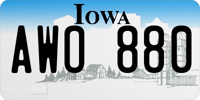 IA license plate AWO880