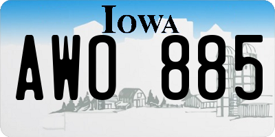 IA license plate AWO885