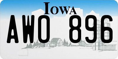 IA license plate AWO896