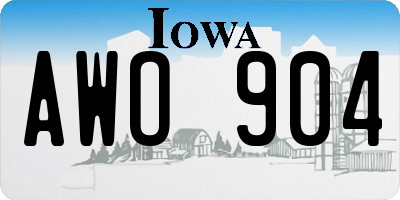 IA license plate AWO904