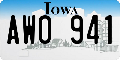 IA license plate AWO941