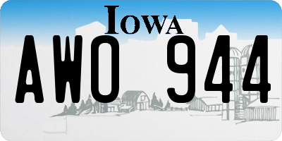 IA license plate AWO944